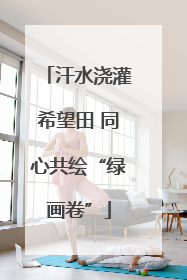 汗水浇灌希望田 同心共绘“绿画卷”